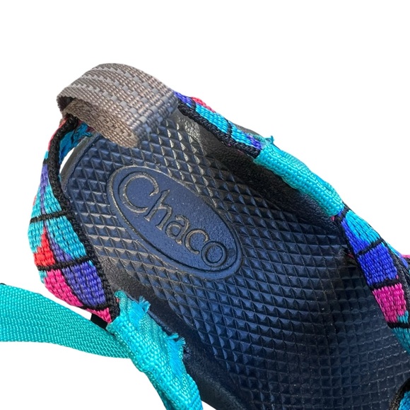 Chaco Kids ZX/1 Ecotread Sandal Teal Break Size 1 - Picture 4 of 11